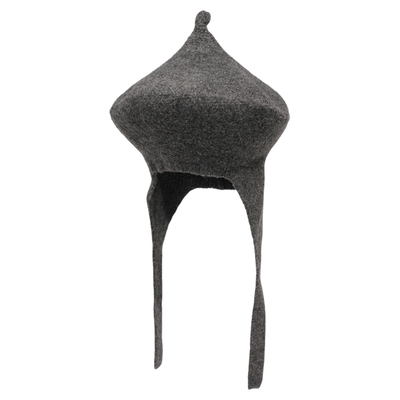 JDV2025商场同款灰色毛绒帽子秋冬保暖北欧风