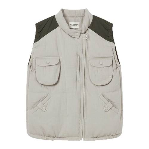 COTEMP NEHERA DOWN VEST 25FW新款尼赫拉工装拼接色羽绒马甲女