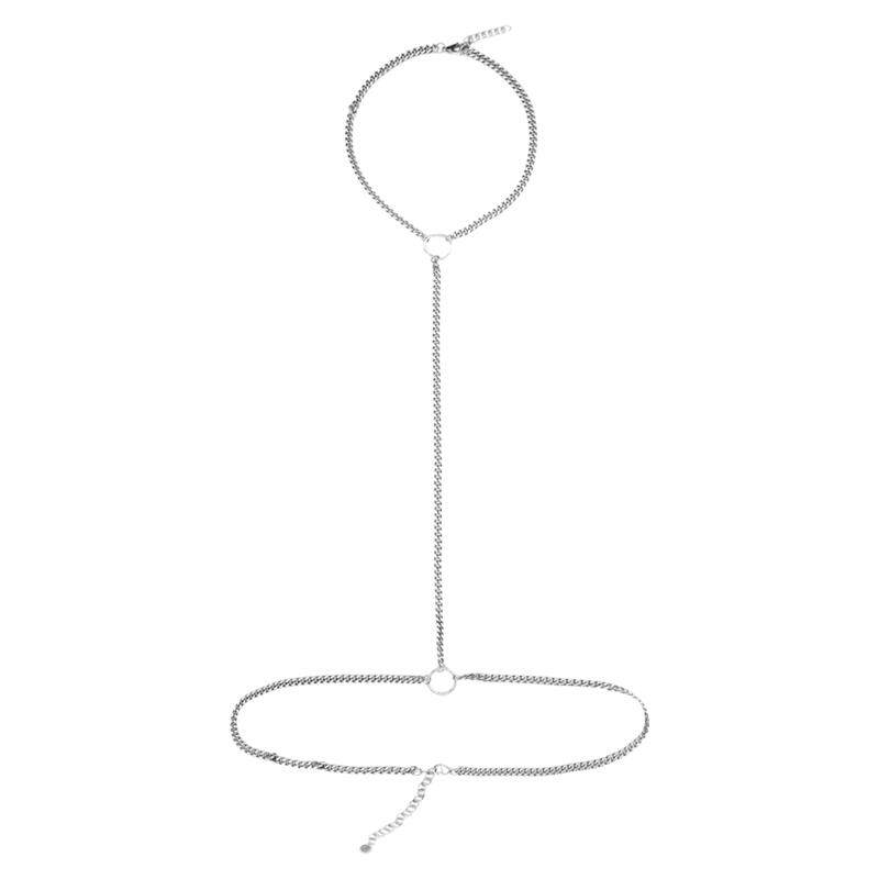 SOCKKON 男士长项链GOGO necklace身体链子长不锈钢链子链条