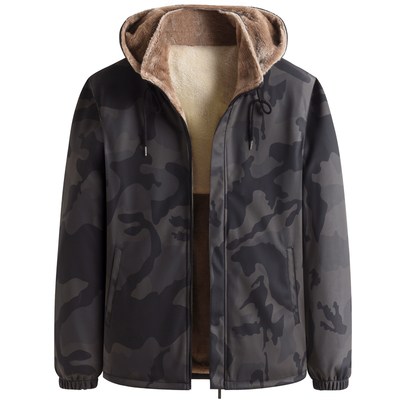 皮衣套装男加绒加厚防风防水宽松