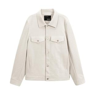 GXG男装满身压花质感PU皮夹克2024春季品#GFD12101621