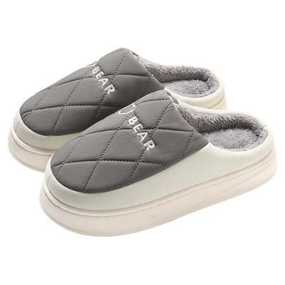 防水棉拖鞋男士秋冬季2025新款