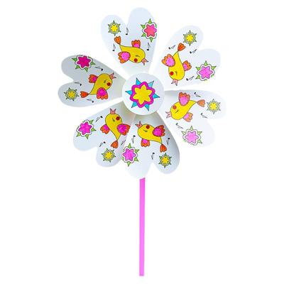 户外玩具绘画风车儿童涂鸦手工