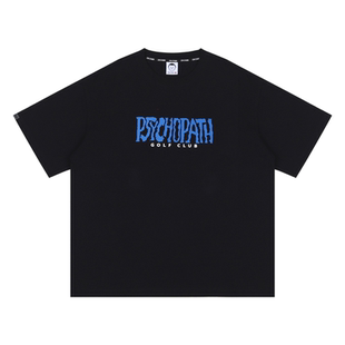 STN潮牌纯棉重磅短袖T恤圆领休闲宽松简约运动精神变态暴雪高尔夫