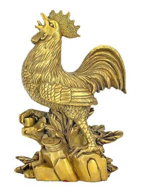纯铜公鸡摆件吉祥物大吉大利