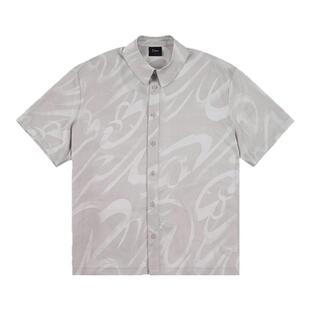 Dime MTL Chilling Satin Shirt 2025夏满印透气冰丝短袖衬衫男女