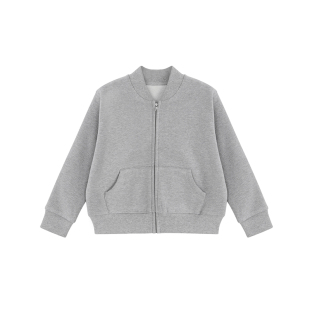 LEOHAPPY女童卫衣外套秋冬款儿童开衫纯棉短款磨毛亲子休闲上衣