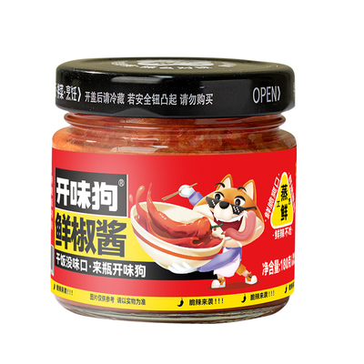 开味狗鲜椒酱辣椒酱下饭菜180g