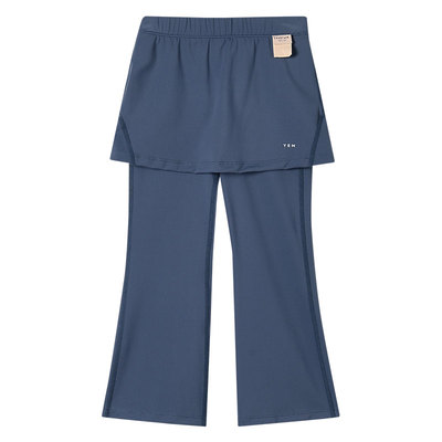 允儿妈女童假两件半裙喇叭裤裙裤