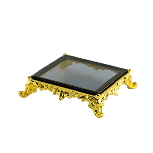 金字塔小摆件底座水晶金属轻奢底座珠宝展示盘矿标手办酒底座