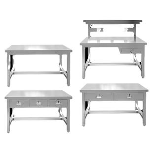 304不锈钢工作台车间1.8米操作台实验室检验桌流水线平板桌分拣台