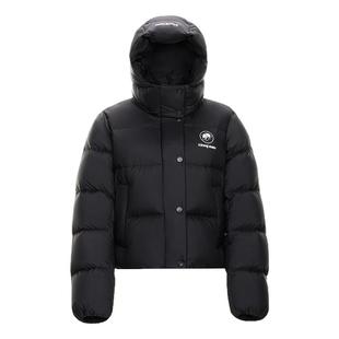 骆驼熊猫羽绒服女款短款户外2026秋冬轻盈连帽面包服保暖外套