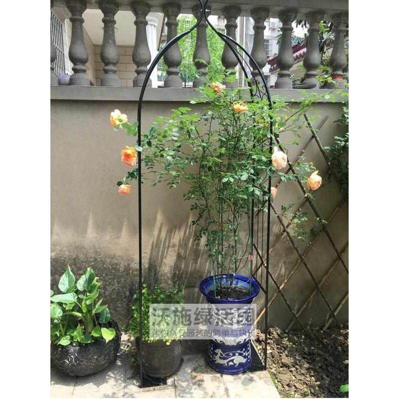简约欧式铁艺小型阳台拱门花架爬藤架攀爬铁线莲月季园艺花支架