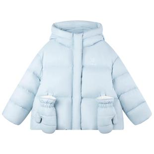 MUCMUKN【冰雪奇遇】三防安心绒 可拆卸手套羽绒服加厚女童25冬款