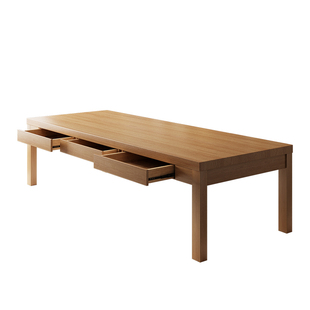 实木书桌去客厅化一体桌茶桌餐桌两用带抽屉大板桌书房阅读桌长桌