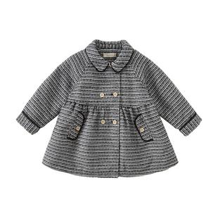 戴维贝拉儿童小香风外套春装女童上衣中大童复古外衣洋气童装衣服