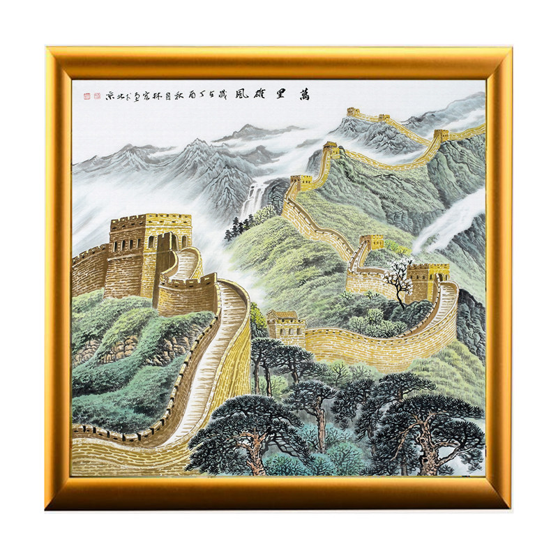 招财雄风靠山图办公室书房装饰画