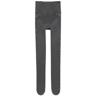 平纹燕麦白打底裤袜高腰收腹秋冬加绒连裤袜棉女加厚外穿保暖棉裤