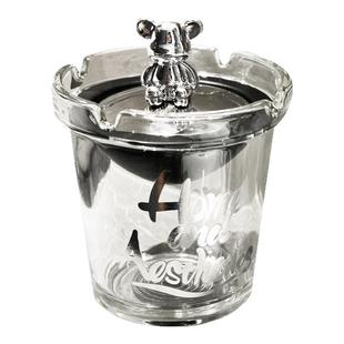 轻奢漏斗烟灰缸带盖防飞灰家用客厅创意个性大气办公室烟缸高级感