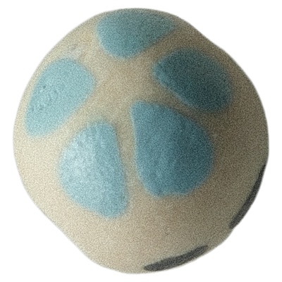 不是纽扣 10mm一颗价德国JIM手绘浅蓝色小花原木底色木质串珠