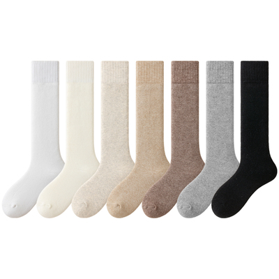 小腿袜女保暖加绒加厚羊毛袜