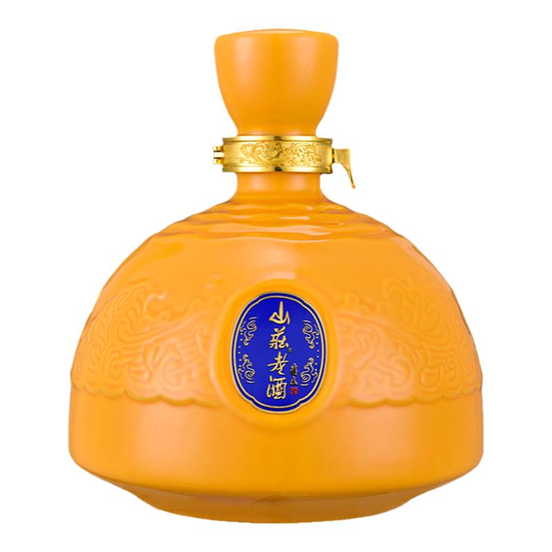 山庄老酒粮食酒浓香型高度国产白酒 52度盛世坛3斤 1500ml*2坛