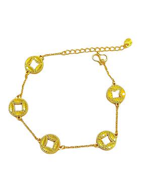 古法沙金钱财源滚滚民族风招财暴富铜钱开口钱多多戒指送女友福字