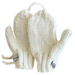 网红风INS风欧美款粗毛线挂脖包指手套秋季保暖搭配羽绒服连指女