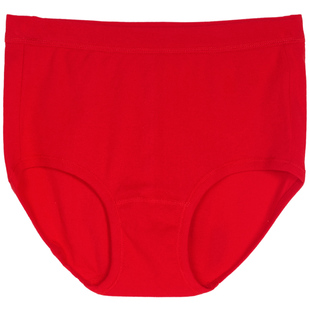 铜牛内衣女士纯棉精梳罗纹女三角裤本命年红内裤单件VC024