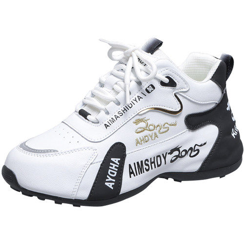 2024年新款秋冬真皮老爹鞋男女同款情侣鞋休闲百搭软底皮蓬运动鞋