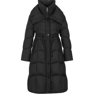 【90绒】黑色羽绒服女冬季长款外套kbne秋冬新款保暖派克面包服女