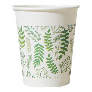 一次性纸杯定制印logo家商用加厚100只装9盎司250ml喝茶饮水杯子