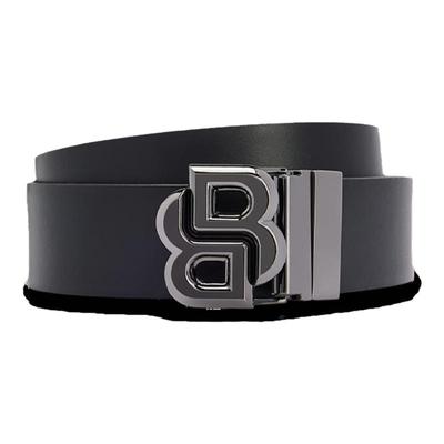 【婚礼季情人节礼物】BOSS博斯 男双B交织字母搭扣加针扣双面腰带