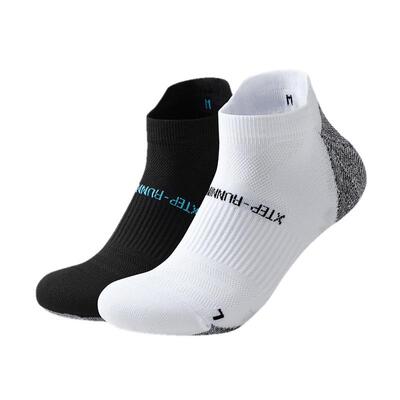 【一体成型系列】特步2双装专业马拉松跑步袜防臭袜防滑男短筒袜