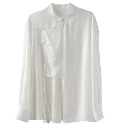 华丽独秀现代舞练功服中国舞长袖衬衫上衣飘逸显瘦舞蹈服演出服女