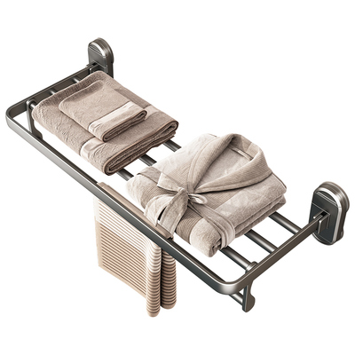 吸盘毛巾架免打孔卫生间置物架