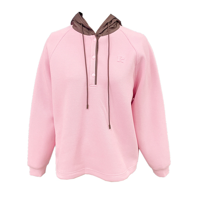 容子木ROSEMOO25冬商场同款棉感肌理撞色连帽拼接上衣RSS4TC257B