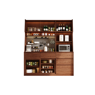 原木餐边柜全实木家用碗柜2025新款爆款收纳柜可定制多功能储物柜