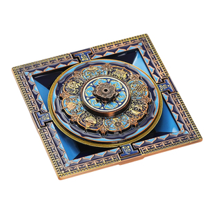 藏式坛城香盘香插线香香座倒流香香炉家用室内藏香底座檀香香薰炉