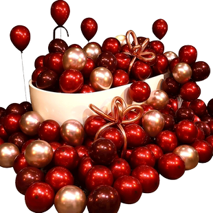 结婚网红婚房气球双层红色婚礼婚庆订婚浪漫场景布置装饰用品大全