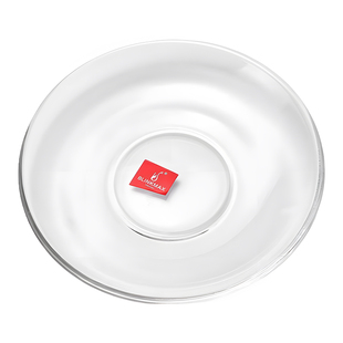 水晶玻璃碟吐骨小碟子透明精致果盘水果盘家用圆形盘子托盘高级感