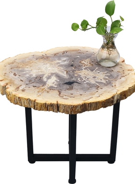 木化石小茶几桌面 现代简约客厅沙发角几茶桌小户型阳台边几组合