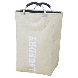 亚麻洗衣袋脏衣服收纳篮可折叠浴室装放衣服桶大容量脏衣篓购物袋