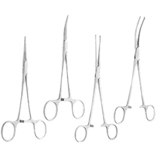 新华医疗止血钳血管钳直头弯头不锈钢刷光镀层医用钳子脱钩器拔罐