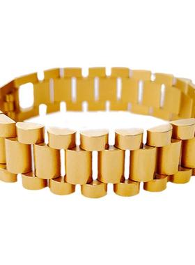 ins质感百搭配表带宽版情侣手链