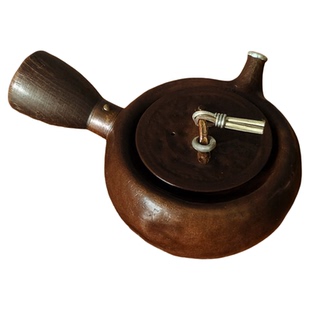 复古紫铜全手工侧把茶壶茶道配件茶具内置滤网泡茶壶茶室功夫茶壶