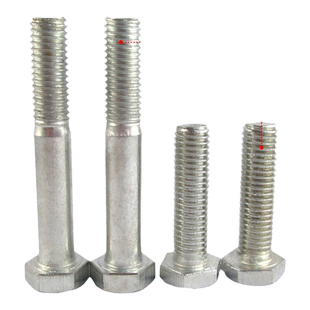 外六角螺丝4M5M6M8镀锌原GB30凹脑平脑4.8级六角螺栓Q235钢外六角