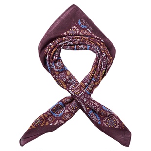 【新年礼物】19ANDREA'S47 Square Indie 秋冬印花纯羊绒方巾男女