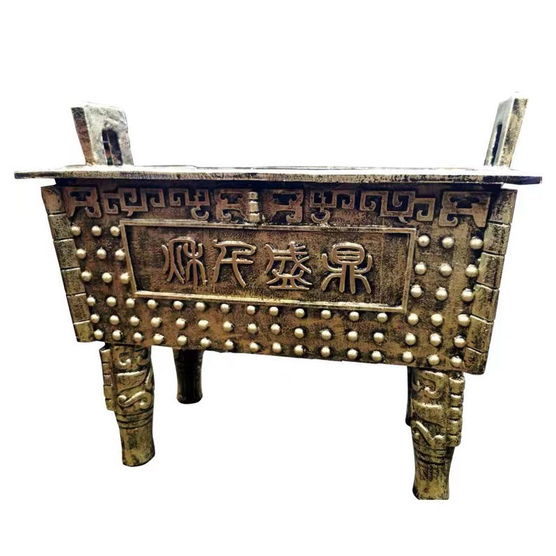 寺庙铸铁长方形平口香炉