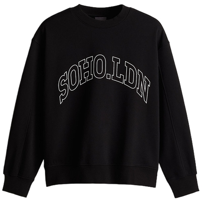 【Soho】HM男装女装卫衣秋季加绒情侣舒适简约时尚套衫1241927